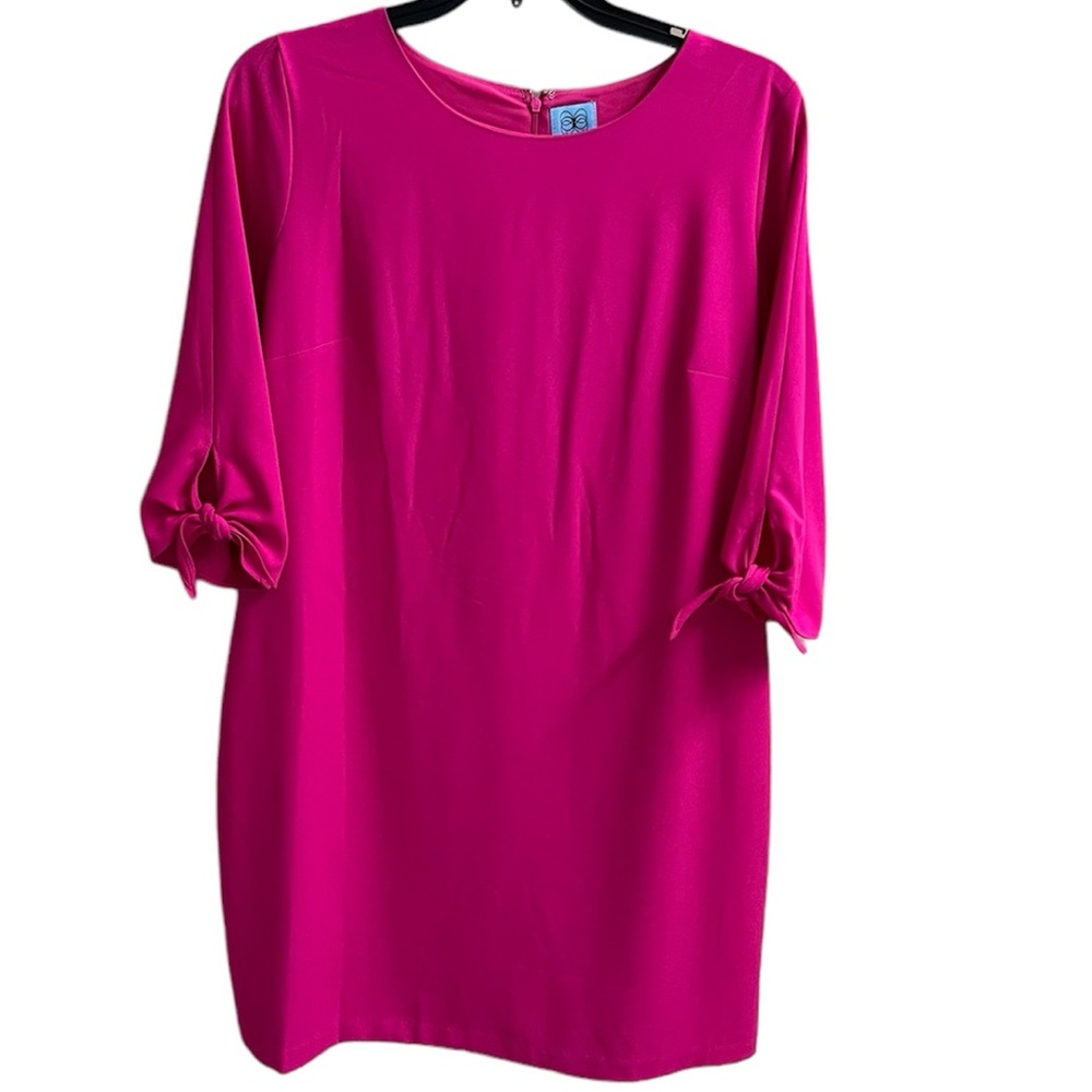 CeCe Tie Sleeve Shift Dress, Pink, size 14W